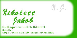 nikolett jakob business card